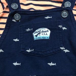 Shark Overalls with Shirt, 18 months overalls.
